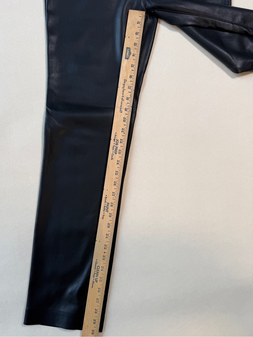 Express Super High-Rise 90s Slim Faux Leather Straight-Leg Pants - 8R - Picture 5 of 9
